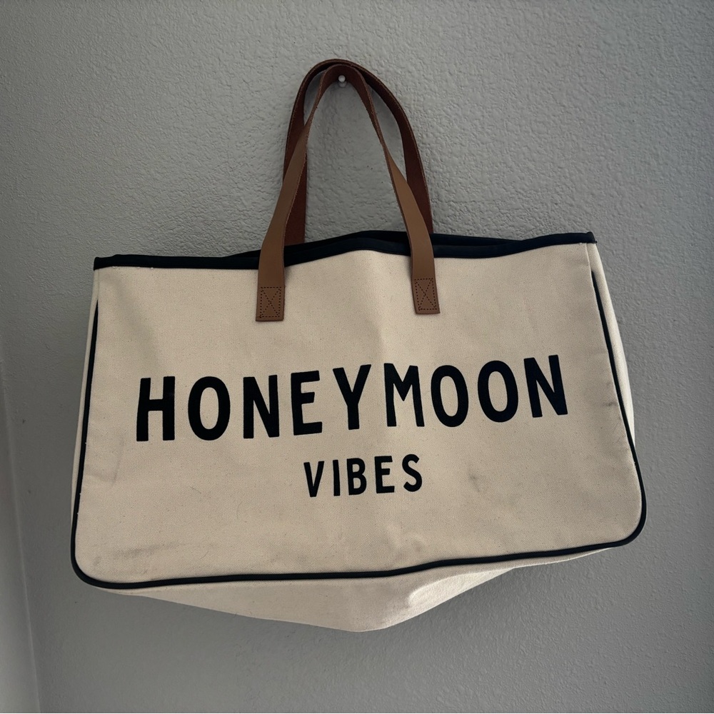 Honeymoon Vibes Canvas Tote Bag